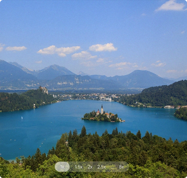 8倍变焦，无需等待聚焦，变焦过程