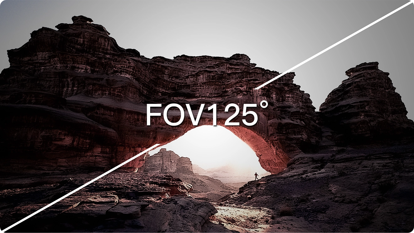 125°广角镜头·视野开阔